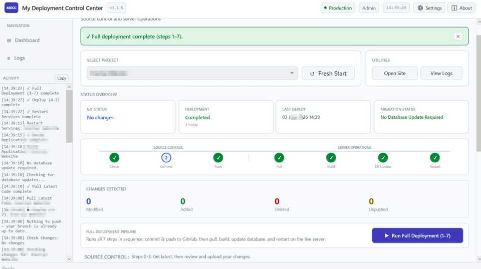 [SCREENSHOT: guided pipeline screen or 60-second deployment recording]